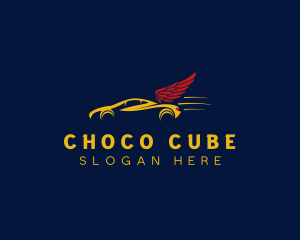 Race Car Wing Driving Logo