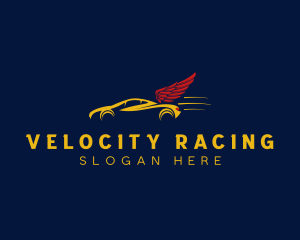 Race Car Wing Driving logo design