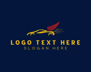 Race - Race Car Wing Driving logo design