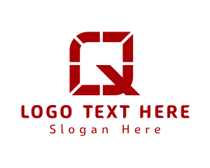 Educational - Red Tech Letter Q logo design