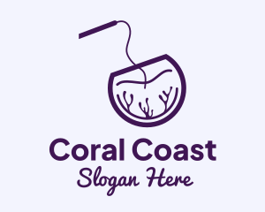Fishbowl Coral Aquarium  logo design