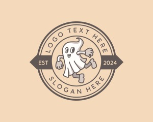 Spooky - Ghost Halloween Costume logo design