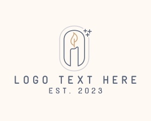 Religious - Bright Sparkle Candle logo design