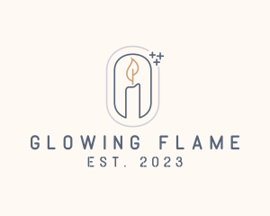 Bright Sparkle Candle logo design