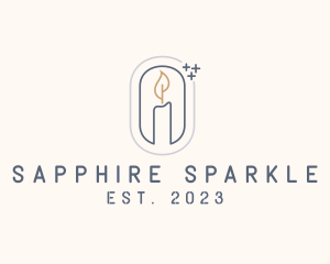 Bright Sparkle Candle logo design