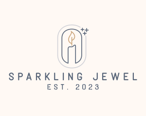 Bright Sparkle Candle logo design