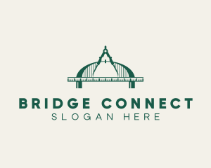 Bridge - Ruler Compass Bridge logo design