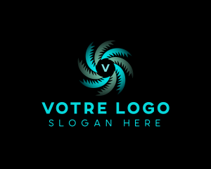 Fan - Vortex Motion Technology logo design