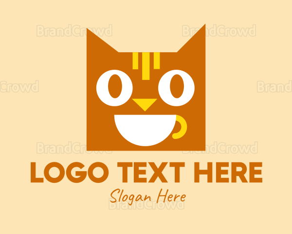 Happy Coffee Cat Logo