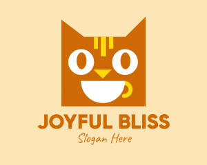 Happy Coffee Cat logo design