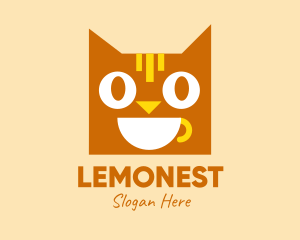 Latte - Happy Coffee Cat logo design