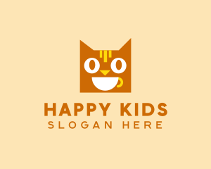 Happy Coffee Cat logo design