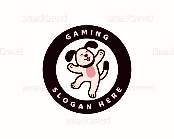 Jumping Happy Dog Logo