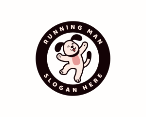 Jumping Happy Dog  Logo
