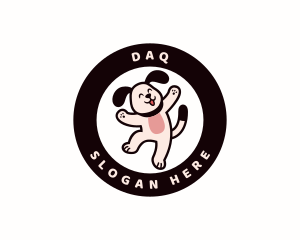 Mascot - Jumping Happy Dog logo design