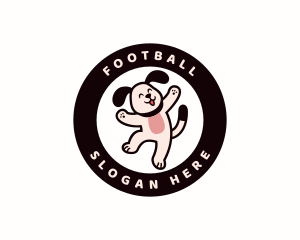 Veterinary - Jumping Happy Dog logo design