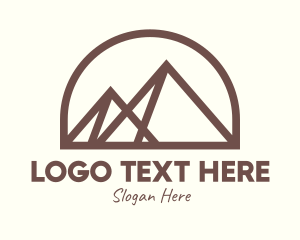 Middle Eastern - Egyptian Pyramid Landmark logo design