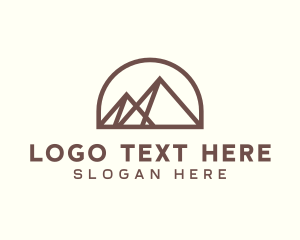 Brown - Egyptian Pyramid Landmark logo design