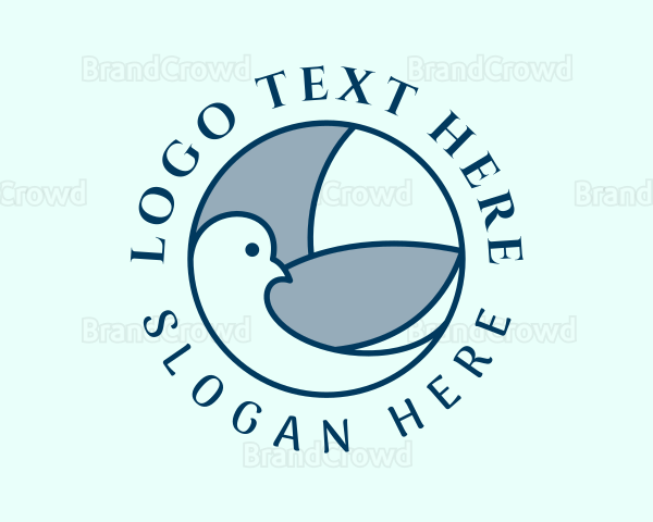 Spiritual Pigeon Bird Logo