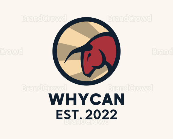 Wild Bullfighting Buffalo Logo