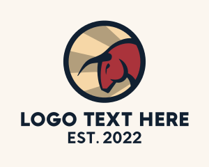 Livestock - Wild Bullfighting Buffalo logo design