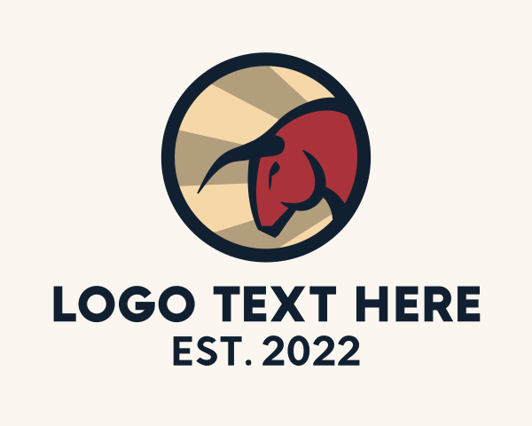 Ox - Wild Bullfighting Buffalo logo design