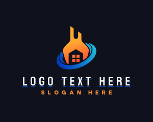 Structure - House Repair Wrench logo design