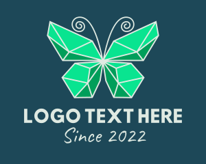 Elegant - Crystal Butterfly Jewelry logo design