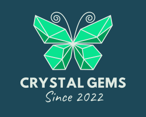 Crystal Butterfly Jewelry logo design