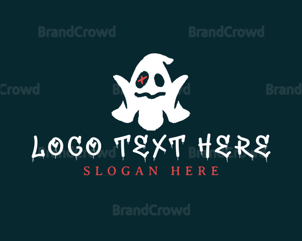 Halloween Spooky Ghost Logo