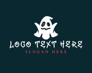 Halloween Party - Halloween Spooky Ghost logo design