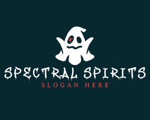 Halloween Spooky Ghost logo design