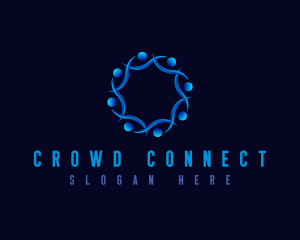 Crowd - People Social Community logo design