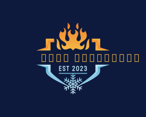 Thermal - Fire Ice HVAC logo design