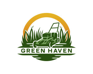 Lawn Grass Mower  logo design