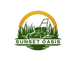 Lawn Grass Mower  logo design