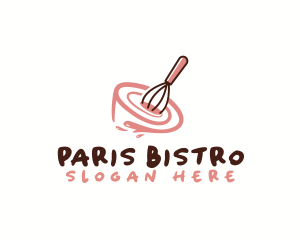 Whisk Bowl Baking logo design