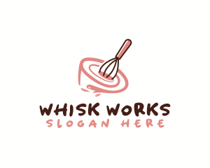 Whisk Bowl Baking logo design