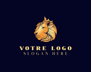 Monarchy - Regal Crown Lion logo design
