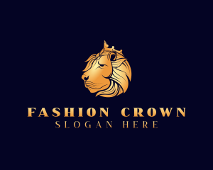 Regal Crown Lion logo design