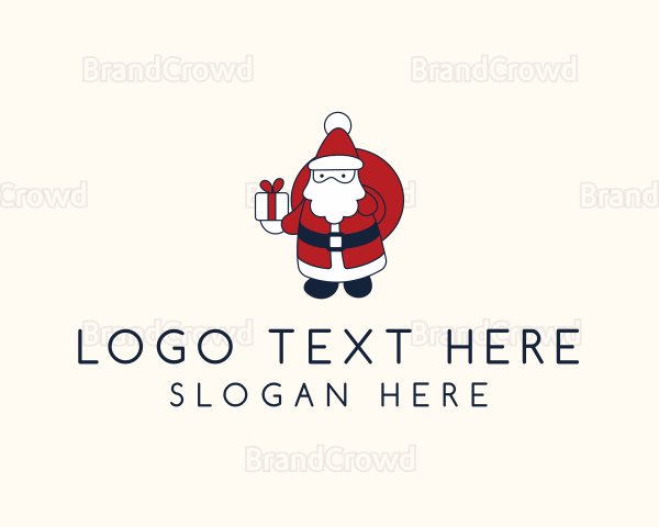 Santa Claus Gift Logo