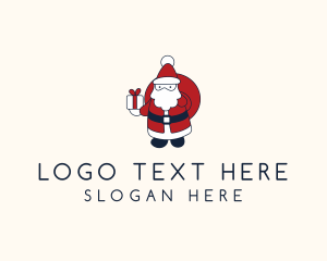 Gift - Santa Claus Gift logo design