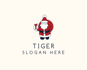 Santa Claus Gift Logo