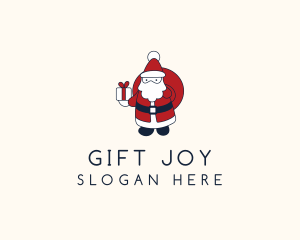 Santa Claus Gift logo design