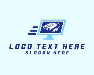 Speed - Computer Monitor USB logo design