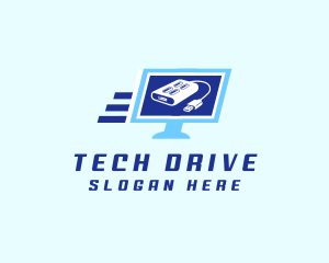 Usb - Computer Monitor USB logo design