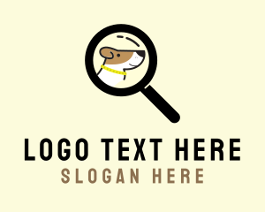 Magnifying Glass - Dog Search Finder logo design