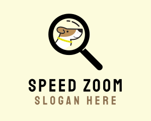 Zoom - Dog Search Finder logo design