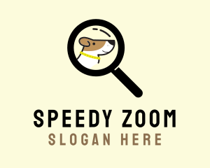 Zoom - Dog Search Finder logo design