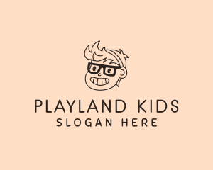 Kid - Nerd Kid Eyeglasses logo design